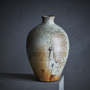 Bottle with bulrush motif